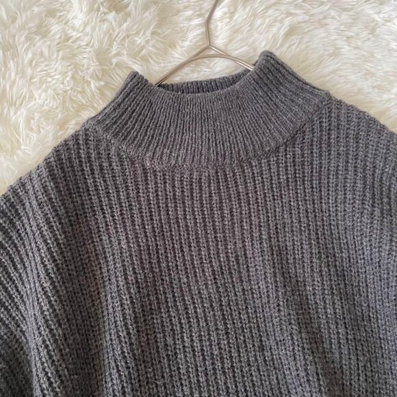 Ropit High Neck Knit Pullover Charcoal Gray - Picture 2 of 6